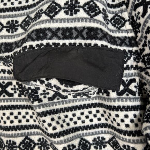 JACHS Cabin Fleece Women’s Large Black Mock Neck Pullover Fair Isle Cabincore - Picture 3 of 10